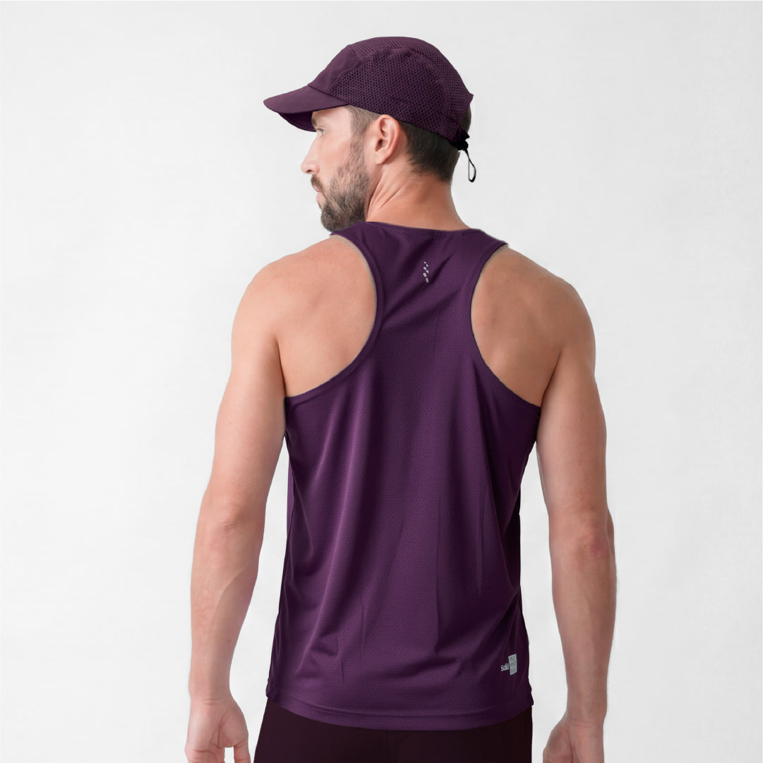 04959H Levit Sleeveless Running Jersey PLUM