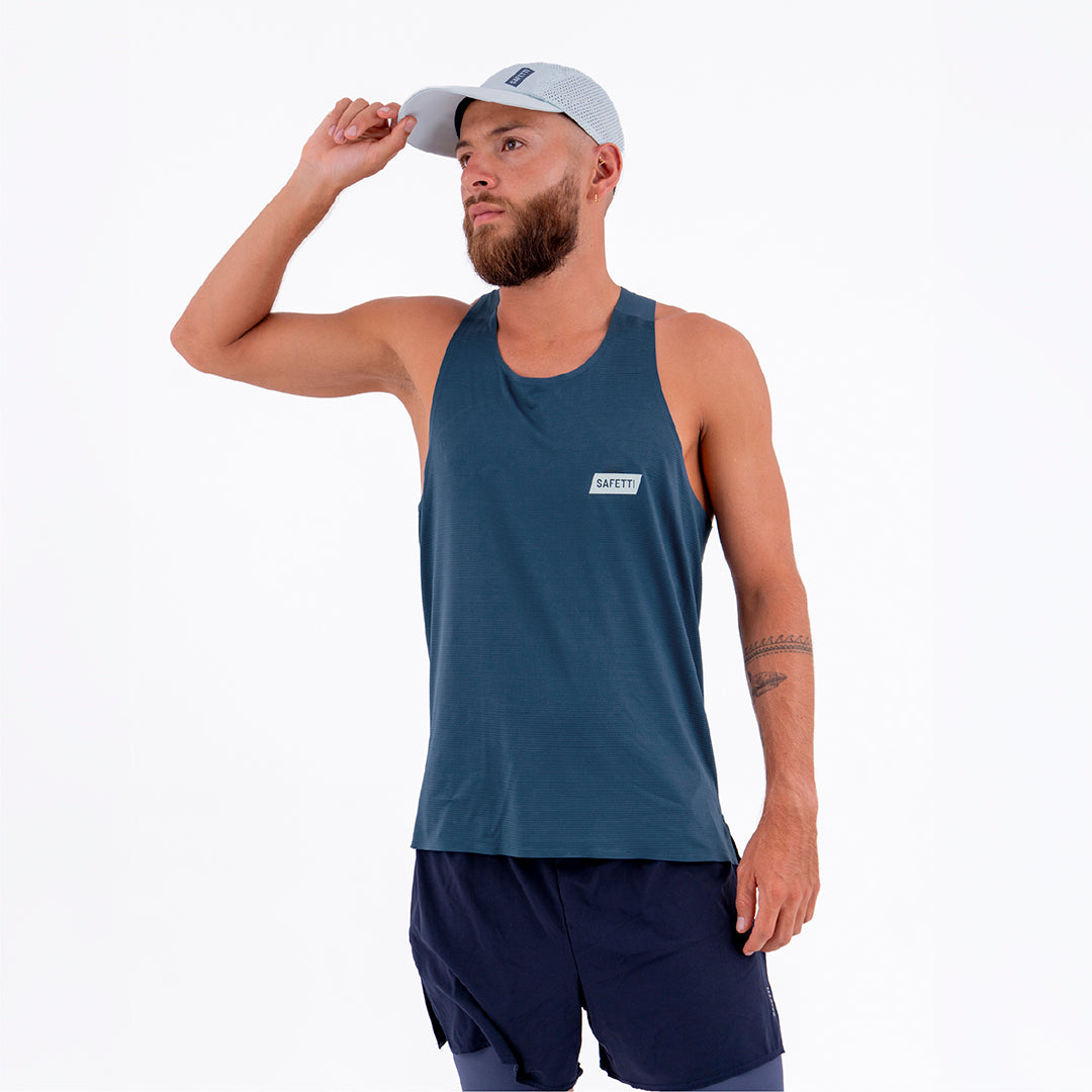 LEVIT DARK BLUE MEN’S RUNNING TANK TOP
