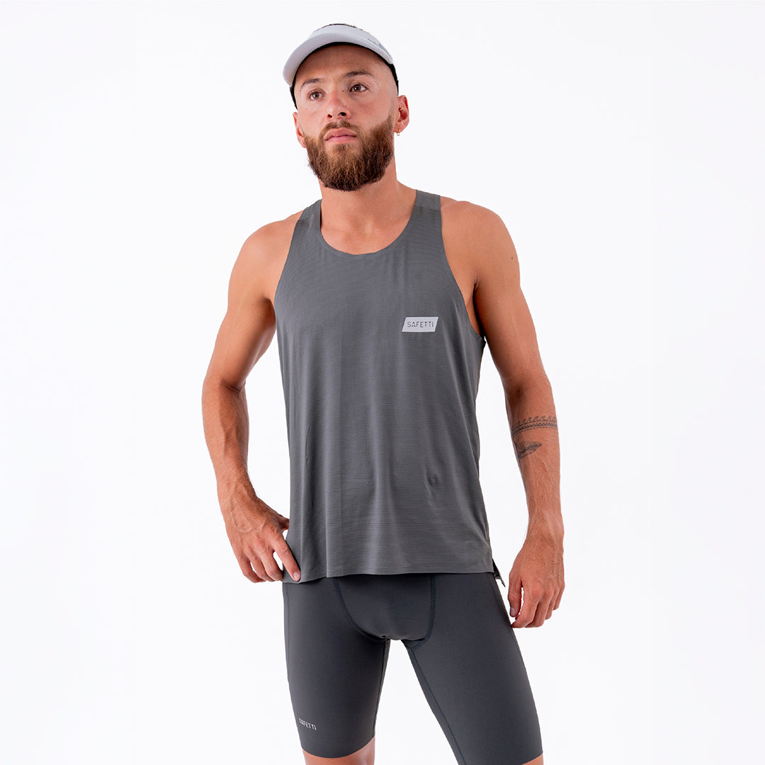 LEVIT GRAY MEN’S RUNNING TANK TOP