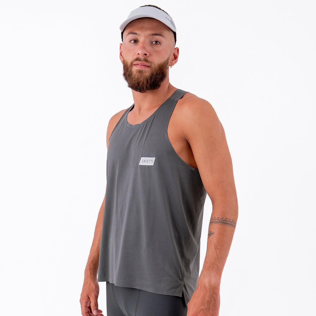LEVIT GRAY MEN’S RUNNING TANK TOP
