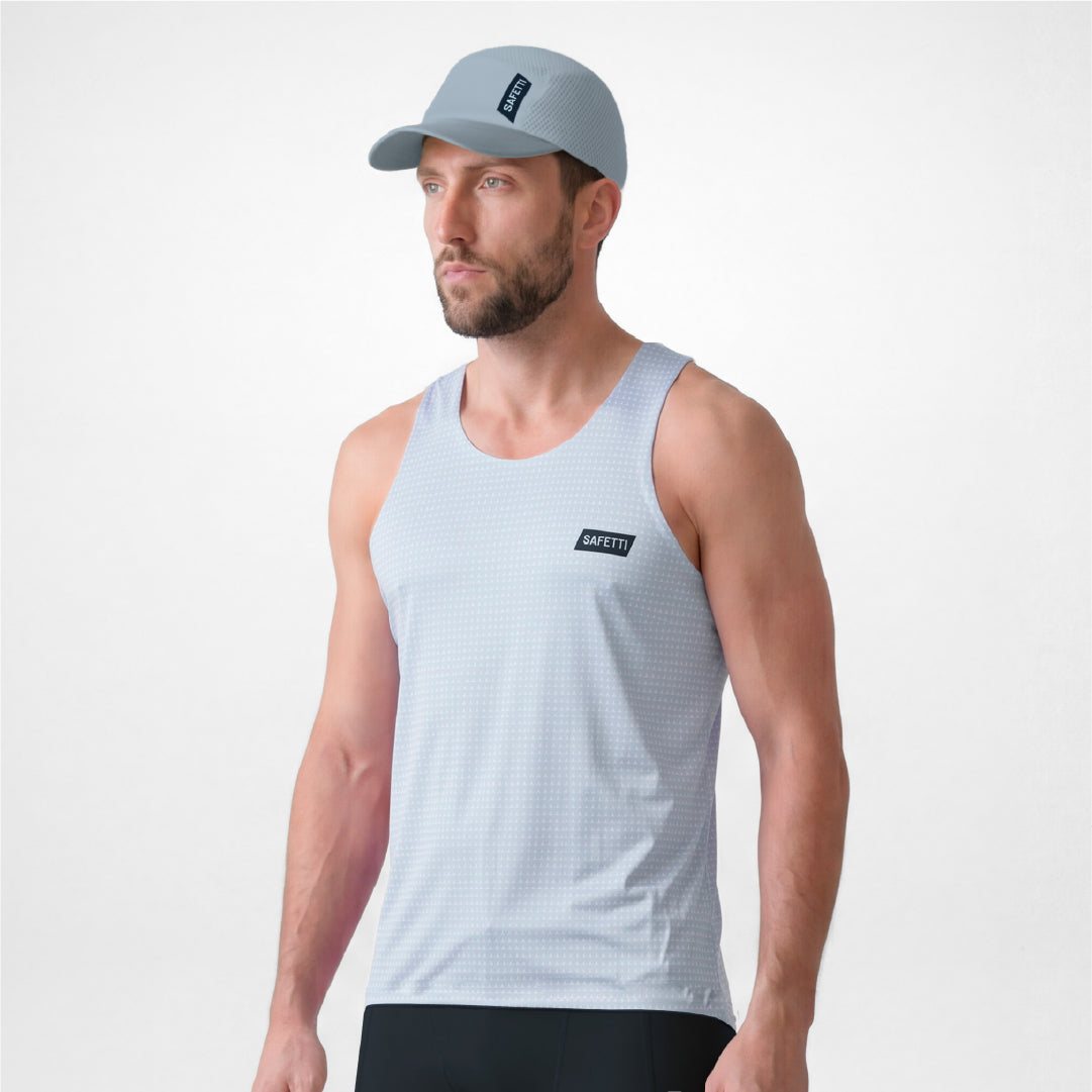 04965H Levit Sleeveless Running Jersey BLUE AURA