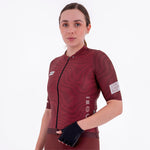 PLUMWIME BURGUNDY WOMEN’S SHORT SLEEVE CYCLING JERSEY