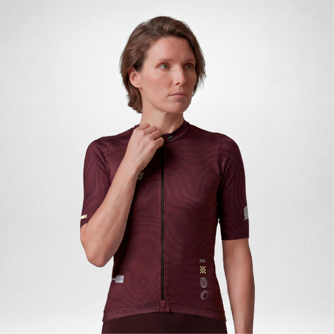 11974H Leggero Short Sleeve Cycling Jersey PLUM WINE