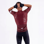 PLUMWIME BURGUNDY MEN’S SHORT SLEEVE CYCLING JERSEY