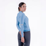SOLID BLUE AURA WOMEN’S LONG SLEEVE CYCLING JERSEY
