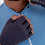 SOLID BLUE AURA MEN’S LONG SLEEVE CYCLING JERSEY