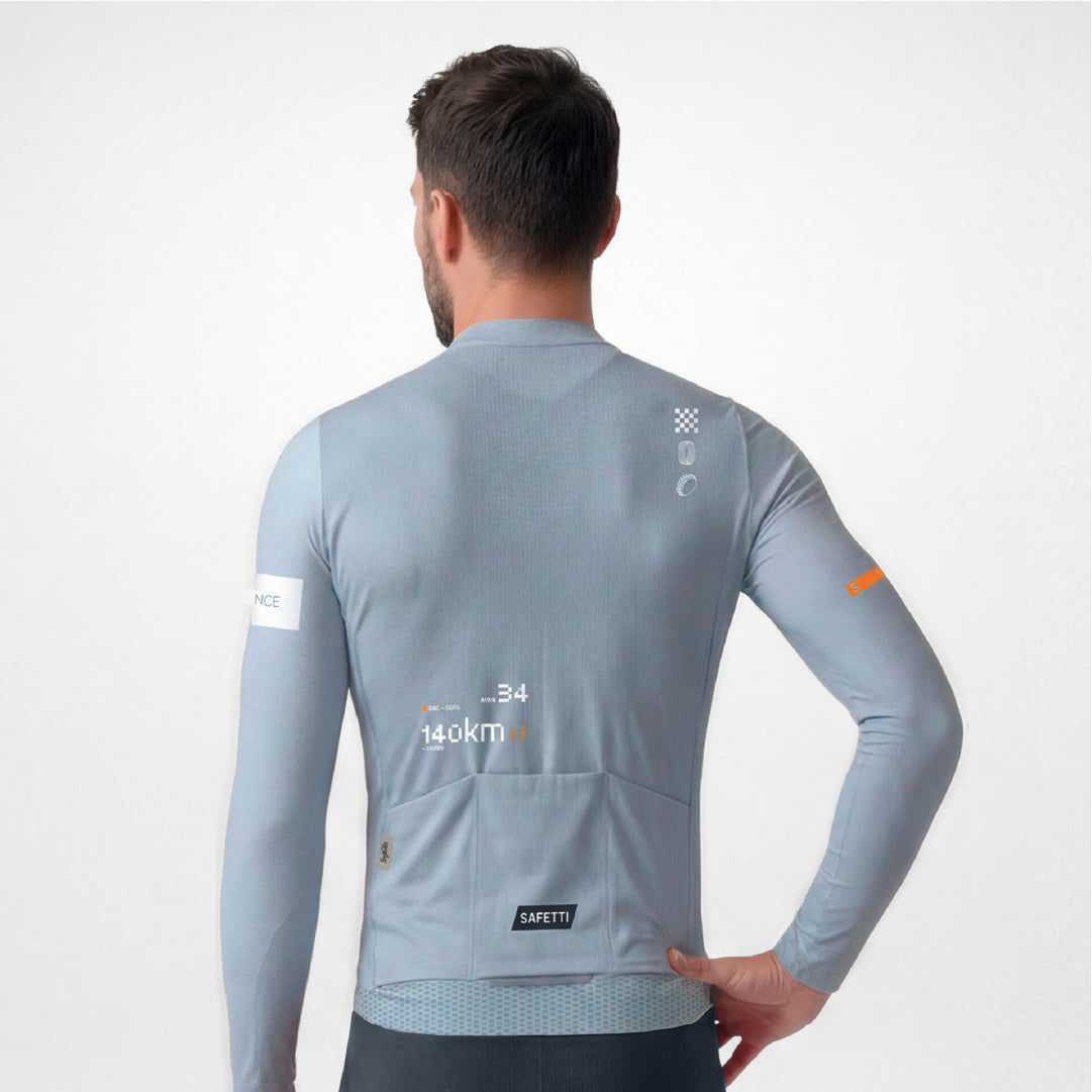 12967H Leggero Long Sleeve Cycling Jersey BLUE AURA