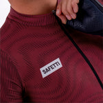 PLUMWIME BURGUNDY MEN’S LONG SLEEVE CYCLING JERSEY