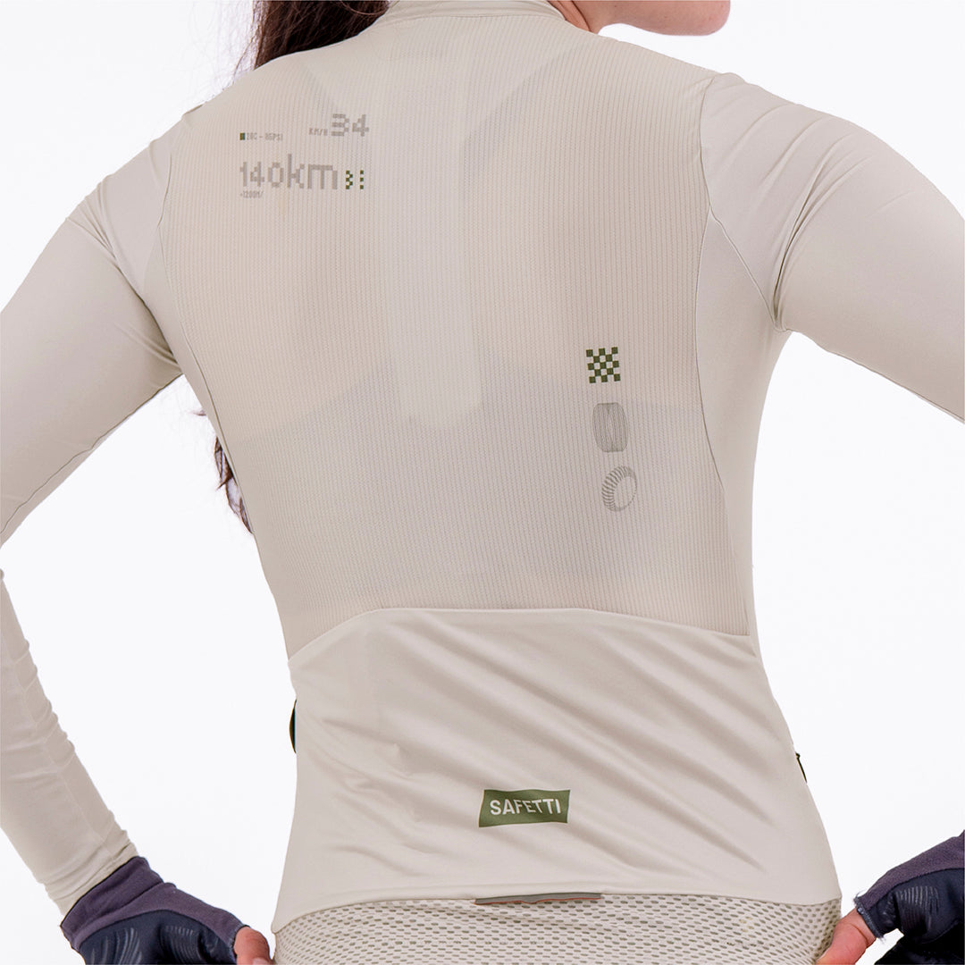 WARM SAND WOMEN’S LONG SLEEVE CYCLING JERSEY