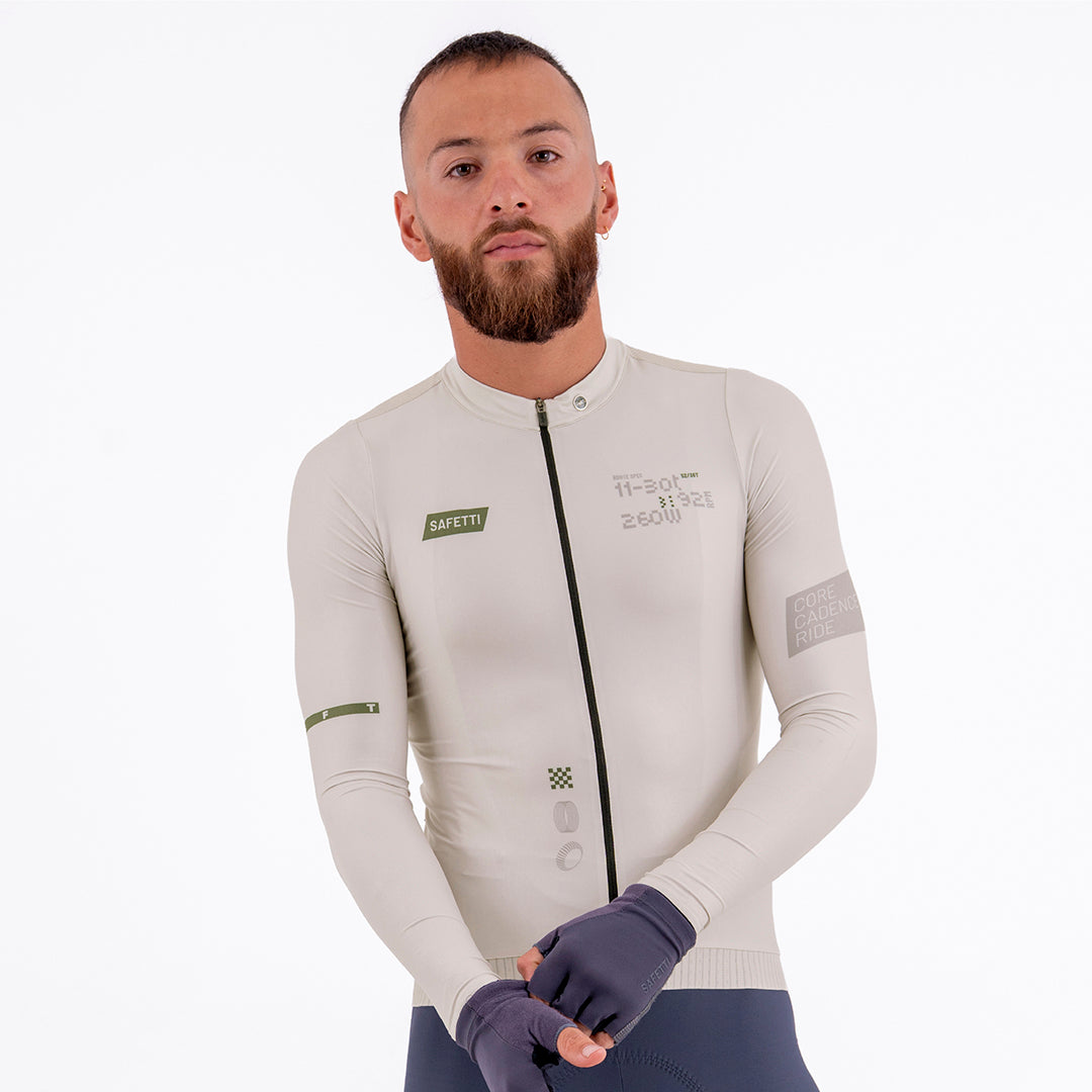 WARM SAND MEN’S LONG SLEEVE CYCLING JERSEY