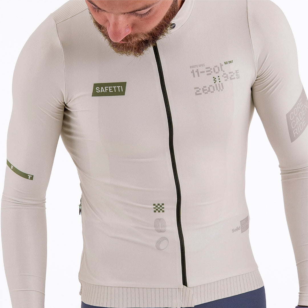 WARM SAND MEN’S LONG SLEEVE CYCLING JERSEY
