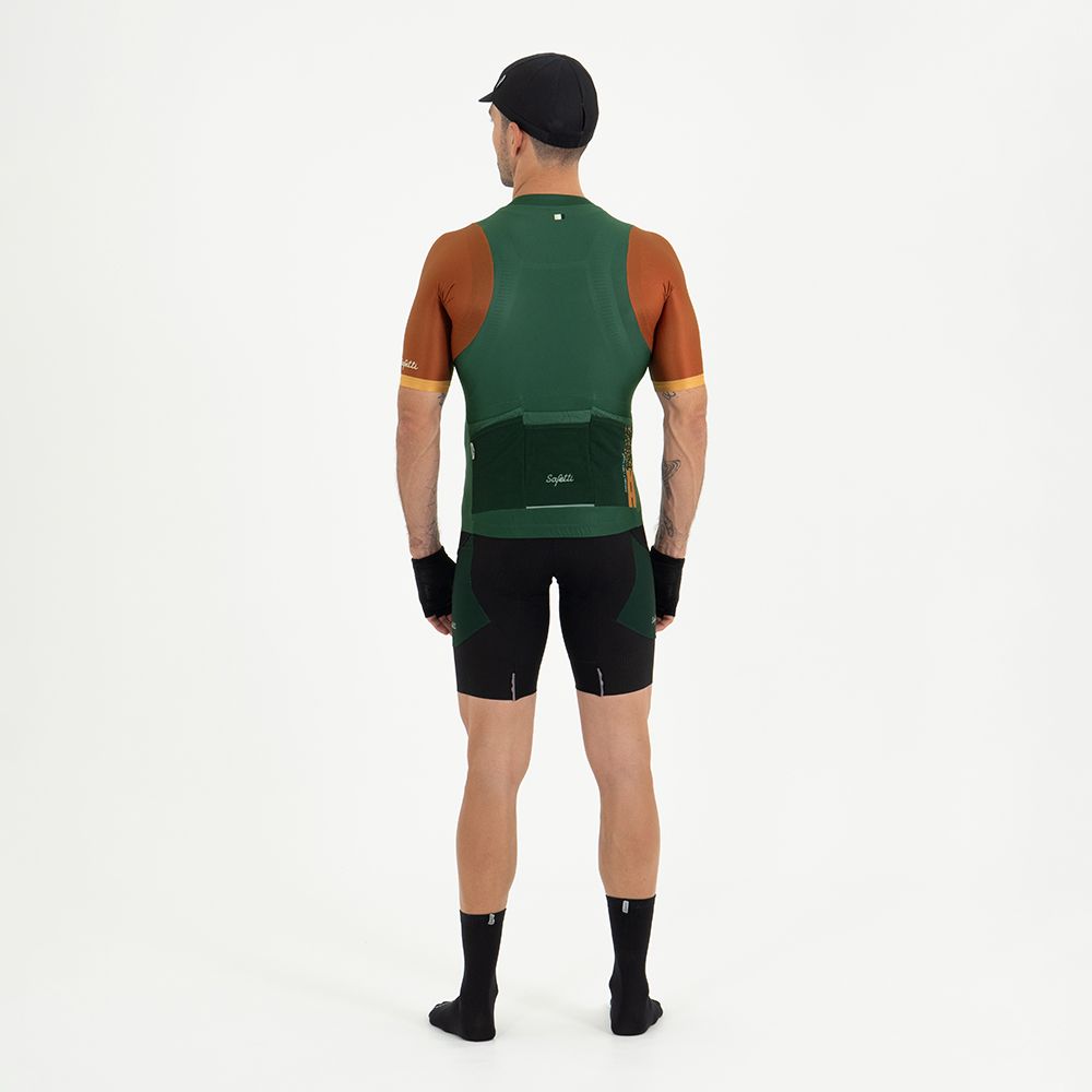 Pre-Order - Uncover Gravel - Forest Short Sleeve Jersey. Men – Safetti USA