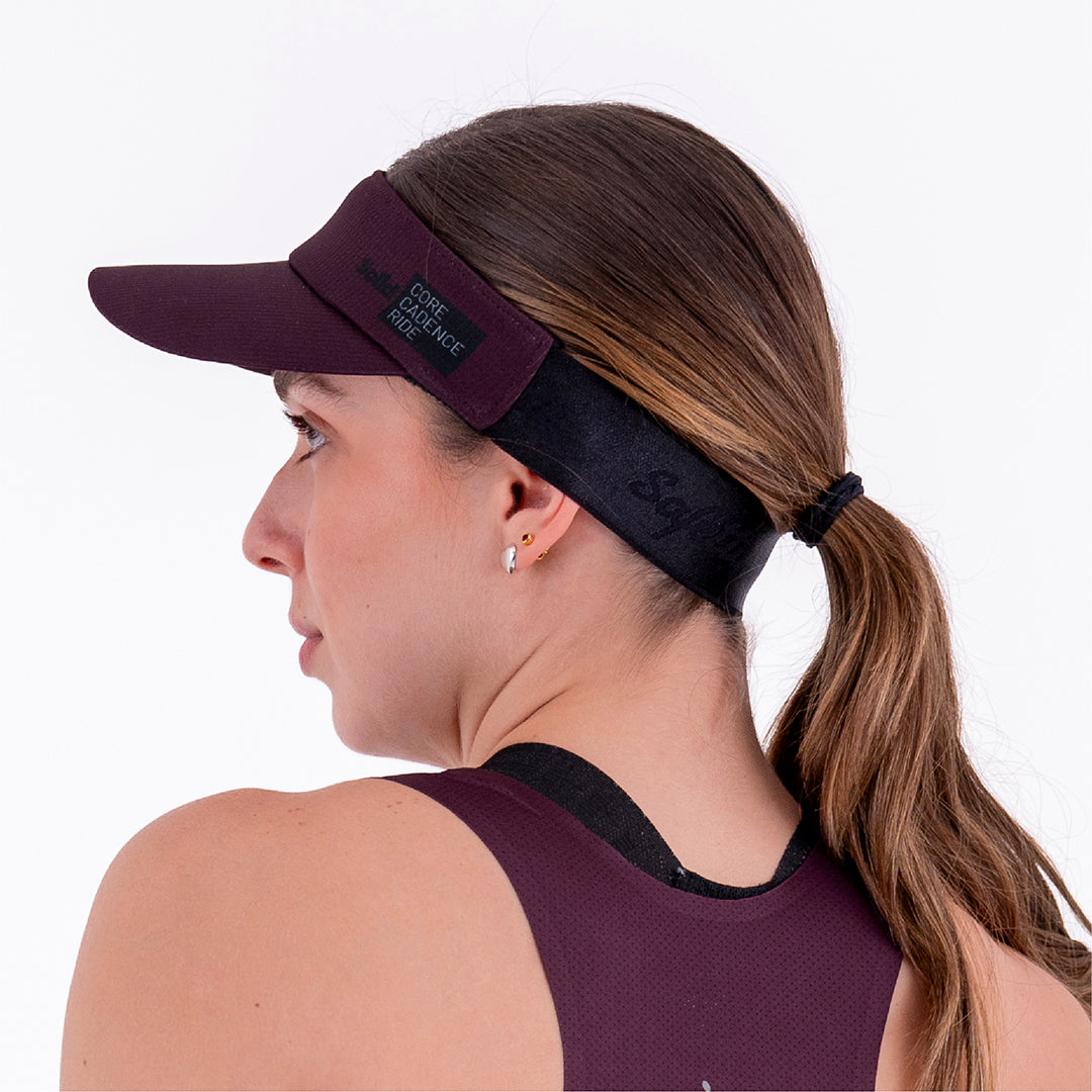 SOLID PLUM UNISEX RUNNING VISOR