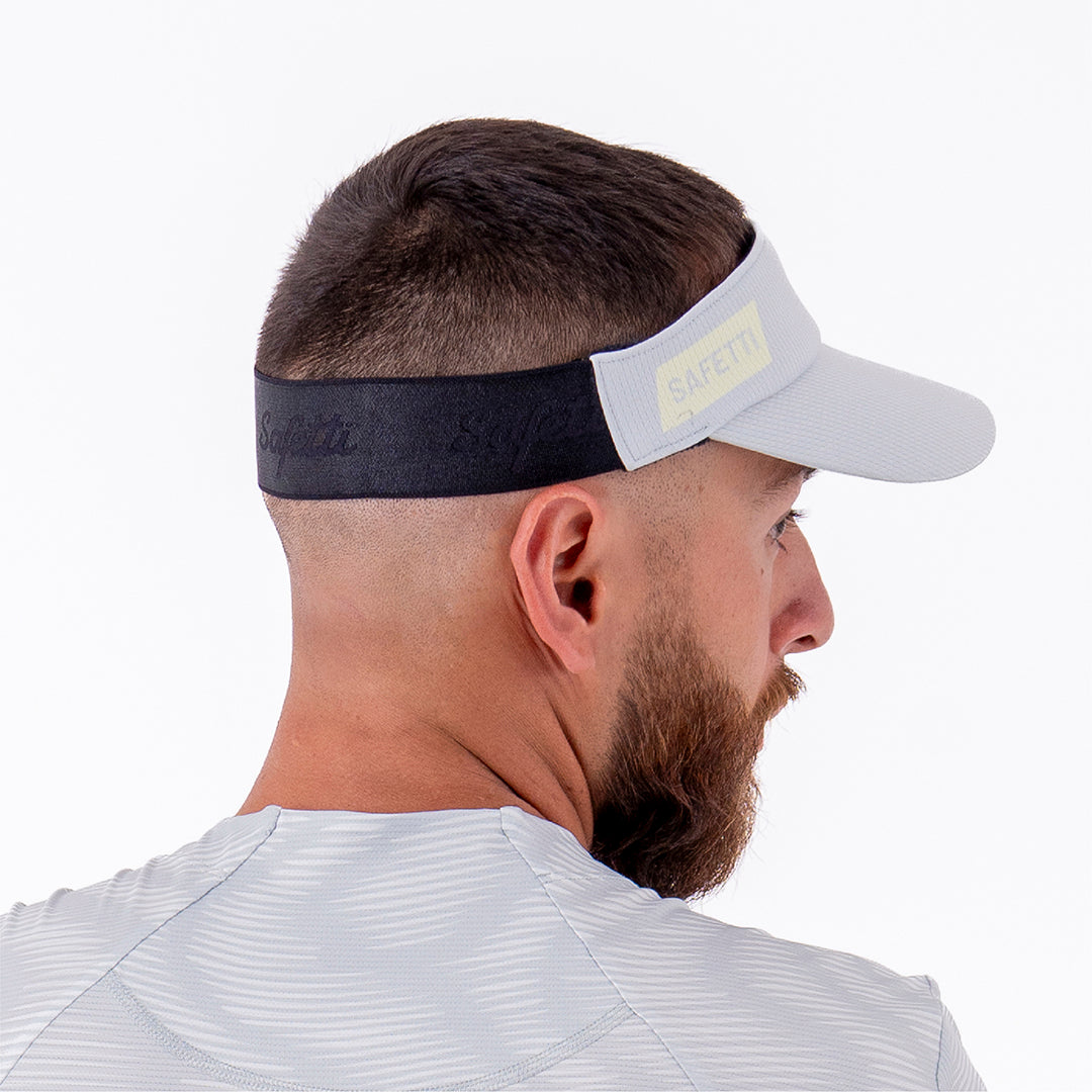 SOLID LIGHT GRAY UNISEX RUNNING VISOR