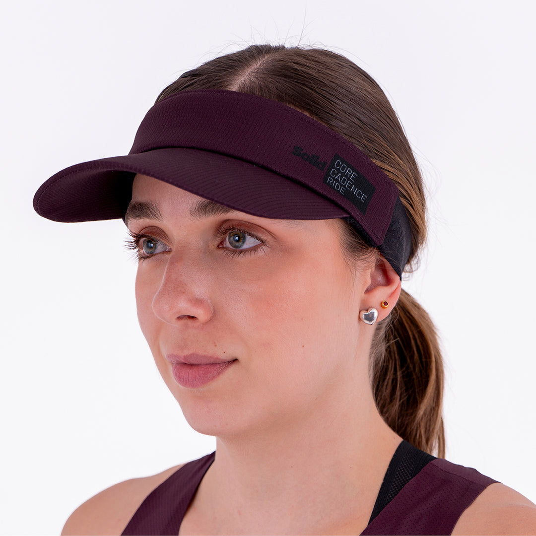 SOLID PLUM UNISEX RUNNING VISOR