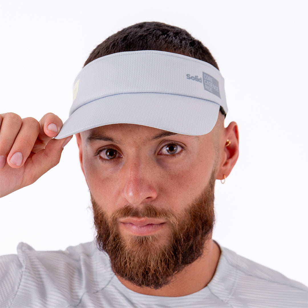 SOLID LIGHT GRAY UNISEX RUNNING VISOR