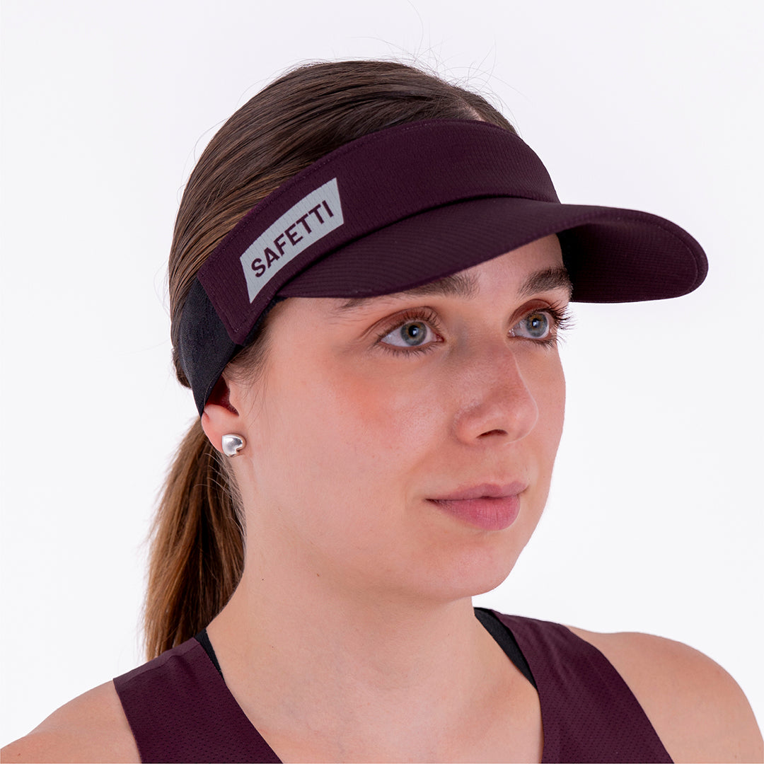 SOLID PLUM UNISEX RUNNING VISOR
