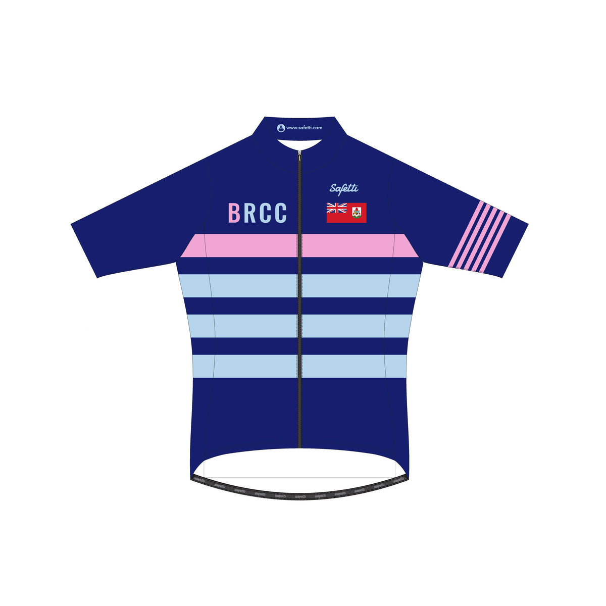 BR'26 - Lombardia Short Sleeve Cycling Jersey Blue. Women