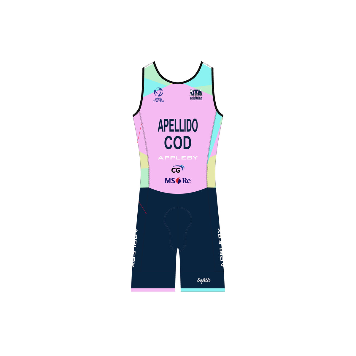 BTA'26 - ITU Acqua Zero Olympic Back. Sleeveless Triathlon Skinsuit. Women