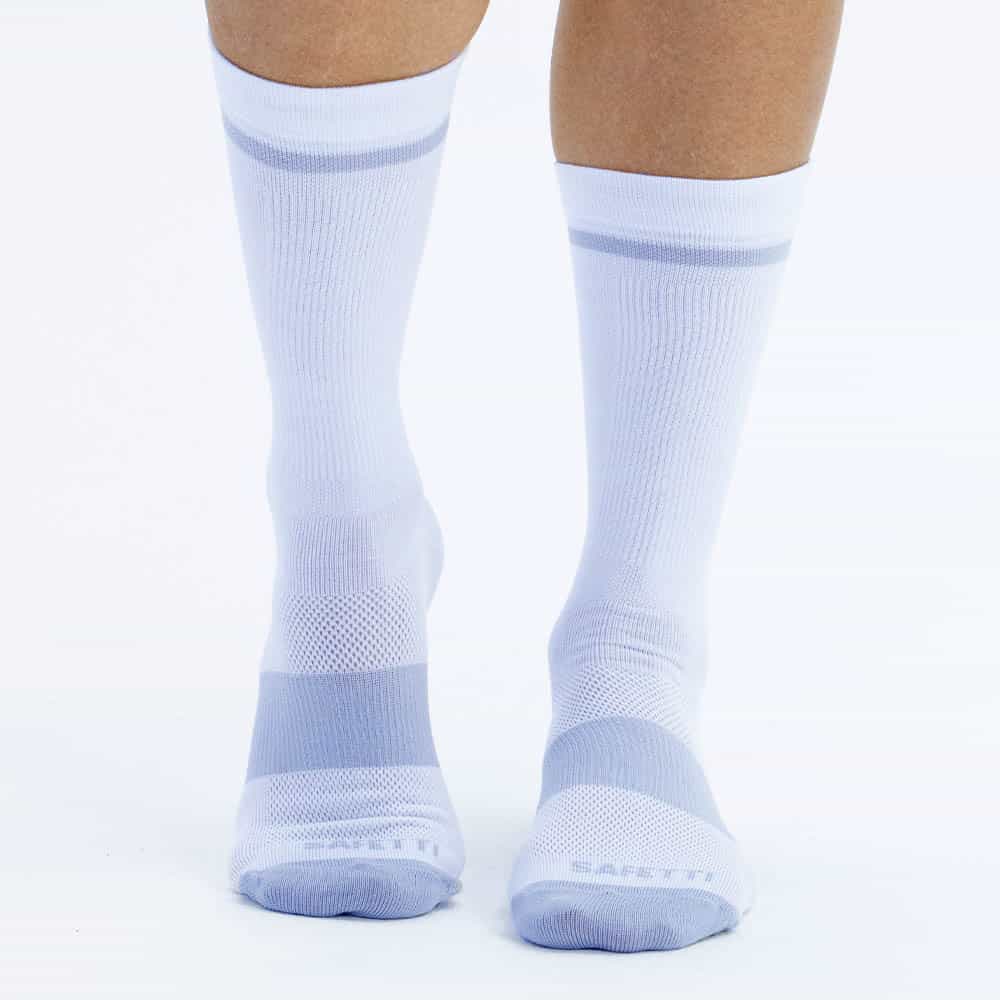 VENTI 8" WHITE UNISEX CYCLING TIGHTS