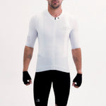 LATITUDE WHITE MEN'S SHORT SLEEVE CYCLING JERSEY