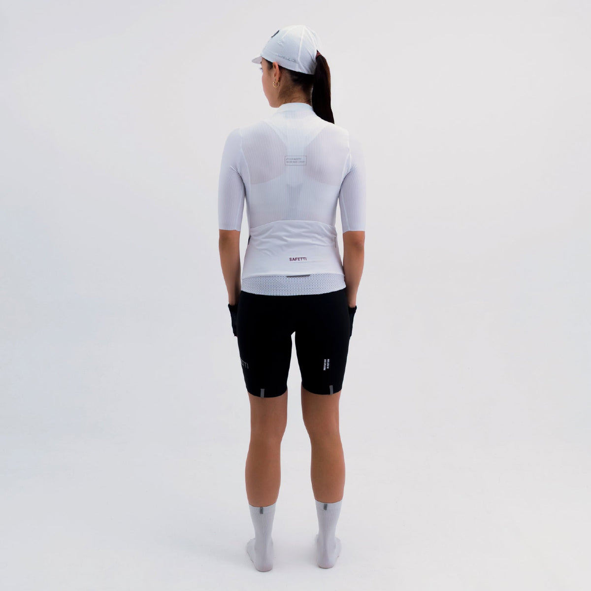 LATITUDE WHITE WOMEN'S SHORT SLEEVE CYCLING JERSEY