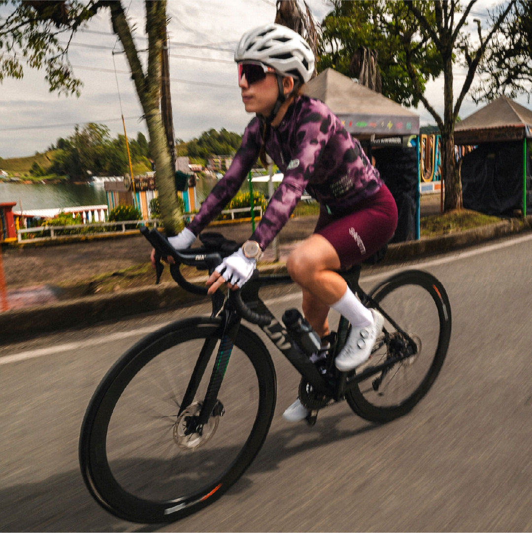 TIDE PLUM WOMEN’S LONG SLEEVE CYCLING JERSEY