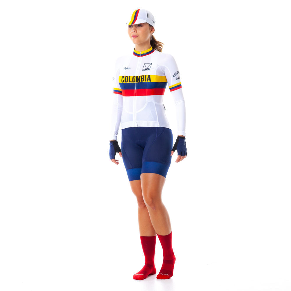 COLOMBIA VARTA WOMEN'S LONG SLEEVE CYCLING JERSEY