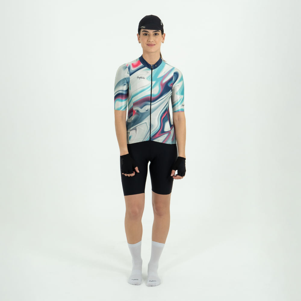 MARMORIZZATO SHORT SLEEVE CYCLING JERSEY FOR WOMEN