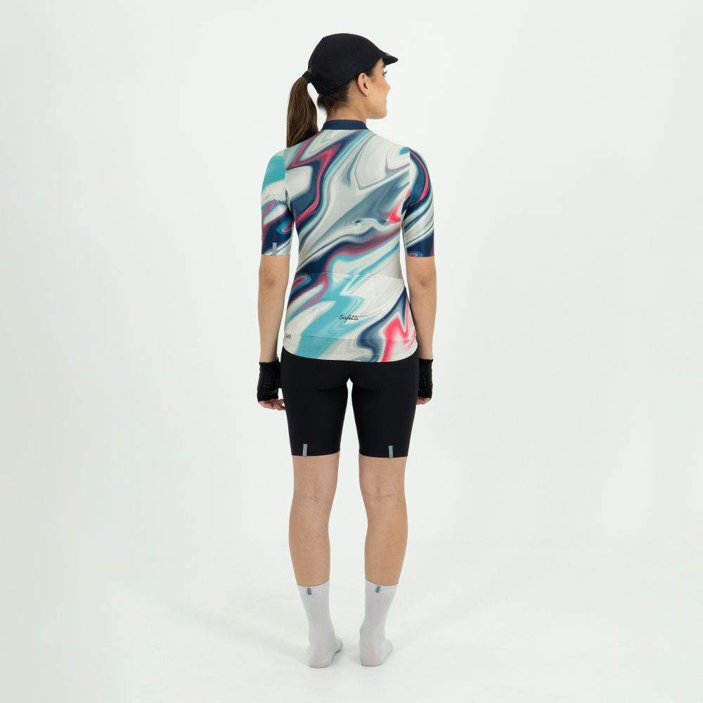 MARMORIZZATO SHORT SLEEVE CYCLING JERSEY FOR WOMEN