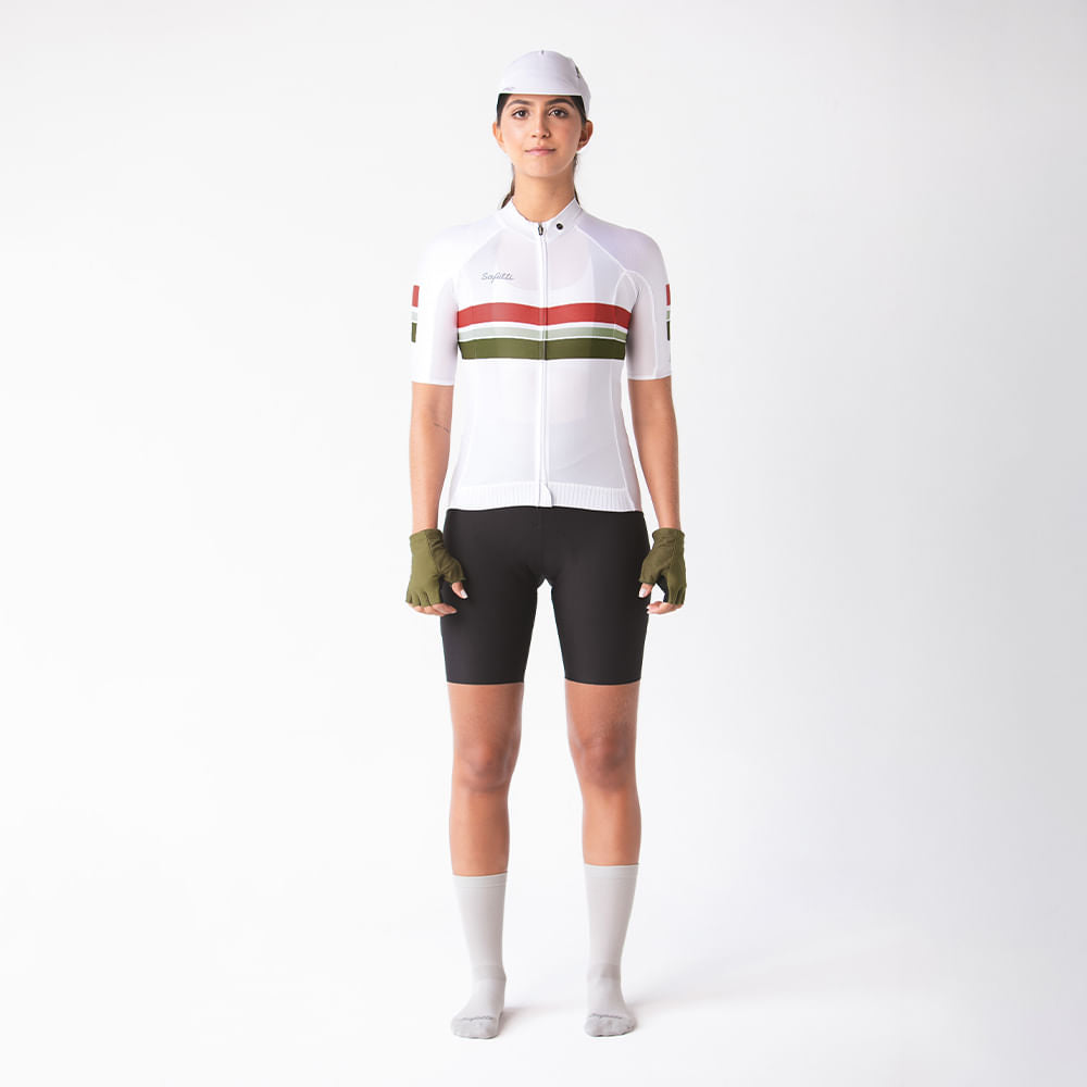COOLNESS OLIVE SHORT SLEEVE CYCLING JERSEY FOR WOMEN