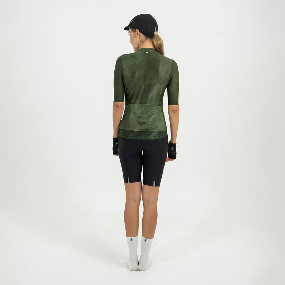 SUNSETTIDE GREEN WOMEN'S SHORT SLEEVE CYCLING JERSEY