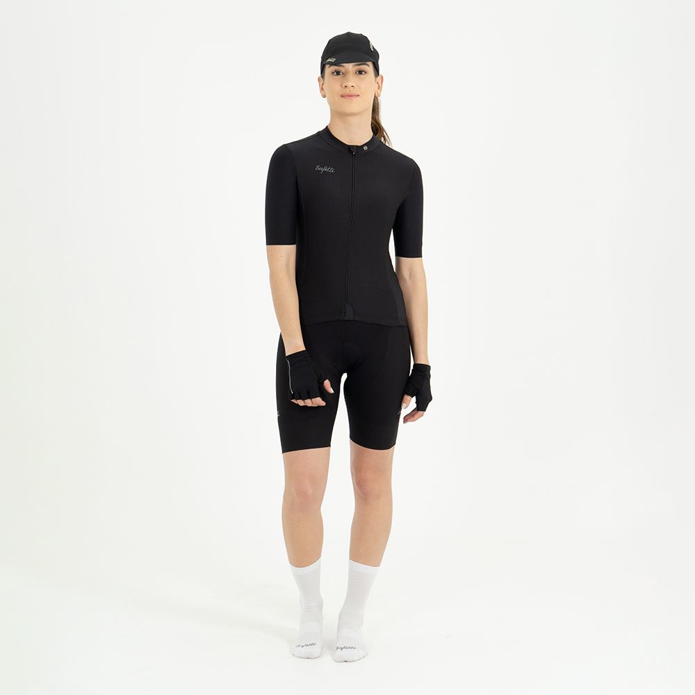 VERONA BLACK WOMEN'S SHORT SLEEVE CYCLING JERSEY