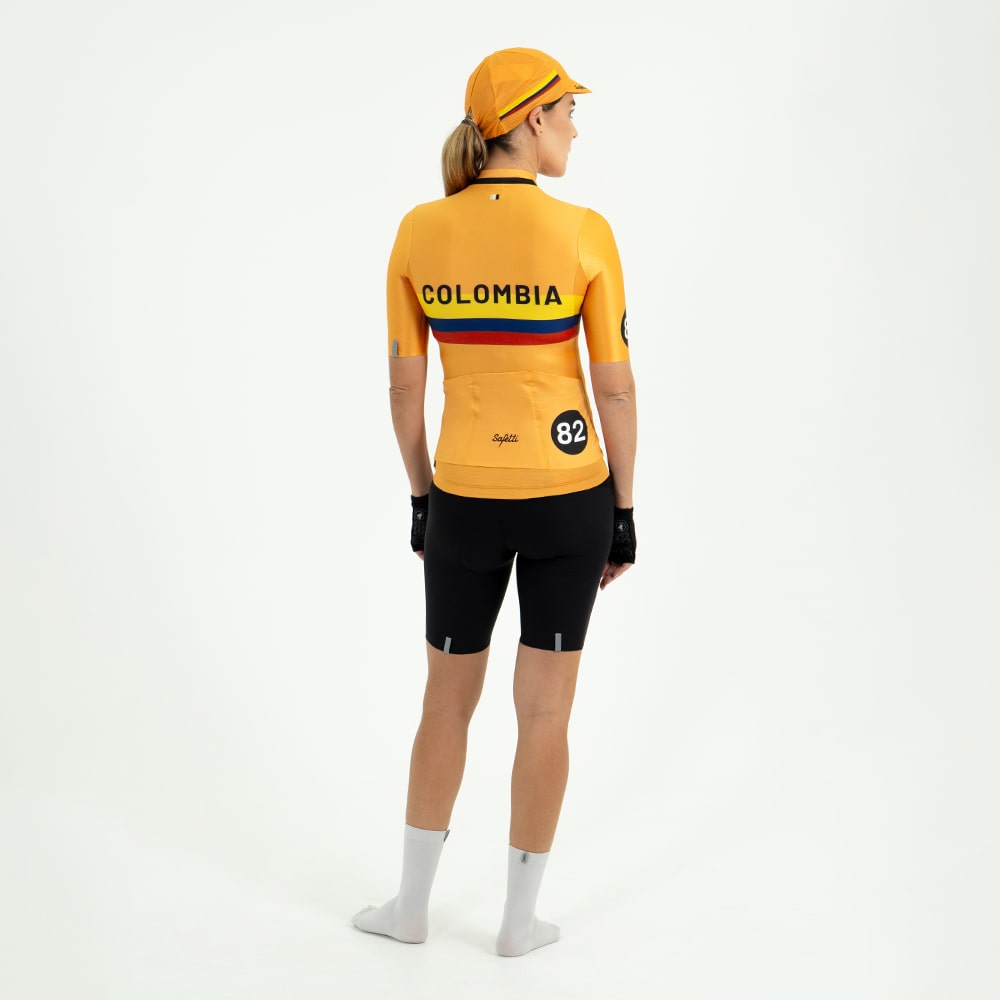 CAMISA CICLISMO MANGA CORTA COLOMBIA PARA MUJER
