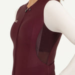 WOMEN'S IVORY WINE LONG SLEEVE CYCLING JERSEY