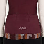 WOMEN'S IVORY WINE LONG SLEEVE CYCLING JERSEY