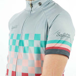 SQUARES SHORT SLEEVE CYCLING JERSEY FOR KIDS