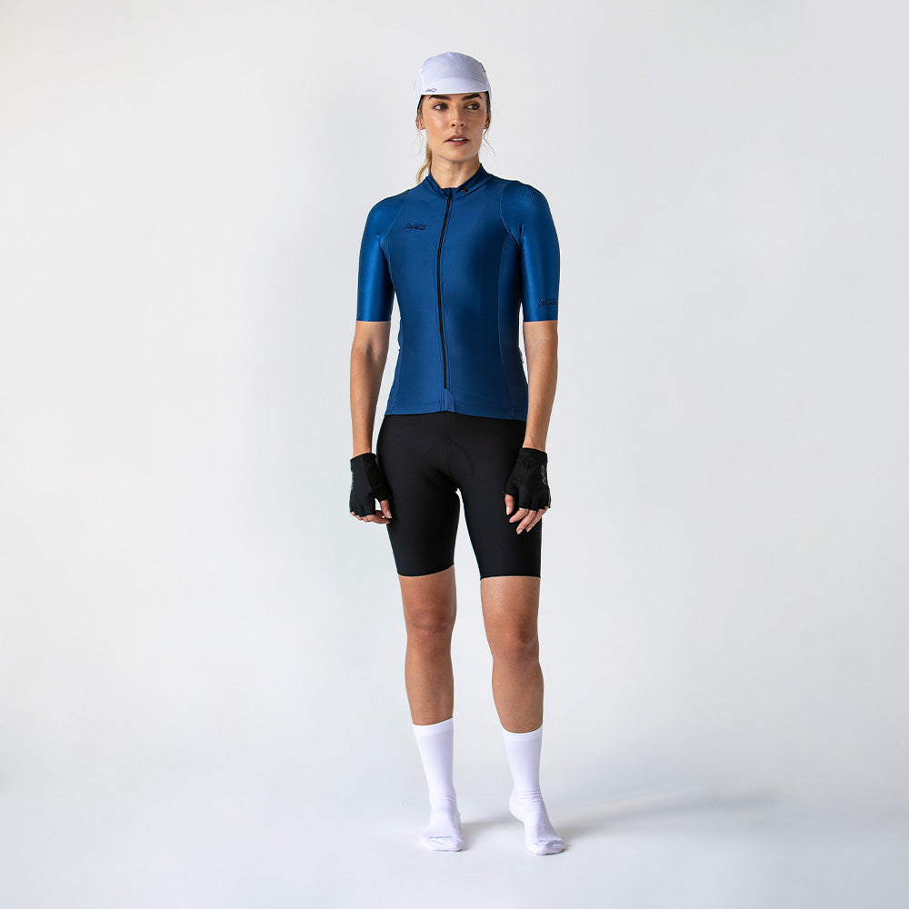 ESSENTIALE BLUE WOMEN'S SHORT SLEEVE CYCLING JERSEY