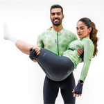 TIDE GREEN WOMEN’S LONG SLEEVE CYCLING JERSEY