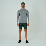 MEN'S ACTIVE GRAY SLEEVE RUNNING T-SHIRT