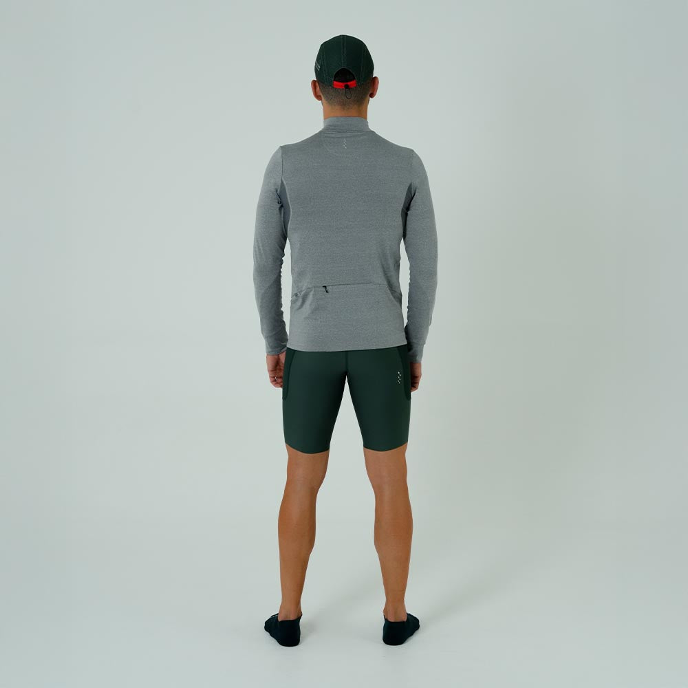 MEN'S ACTIVE GRAY SLEEVE RUNNING T-SHIRT