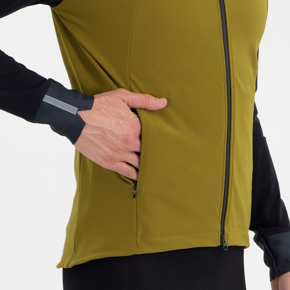 UNISEX THERMALTECH OLIVE CYCLING JACKET
