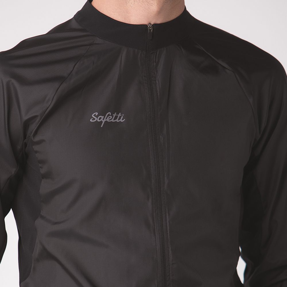 AQUALITE BLACK CYCLING JACKET FOR MEN