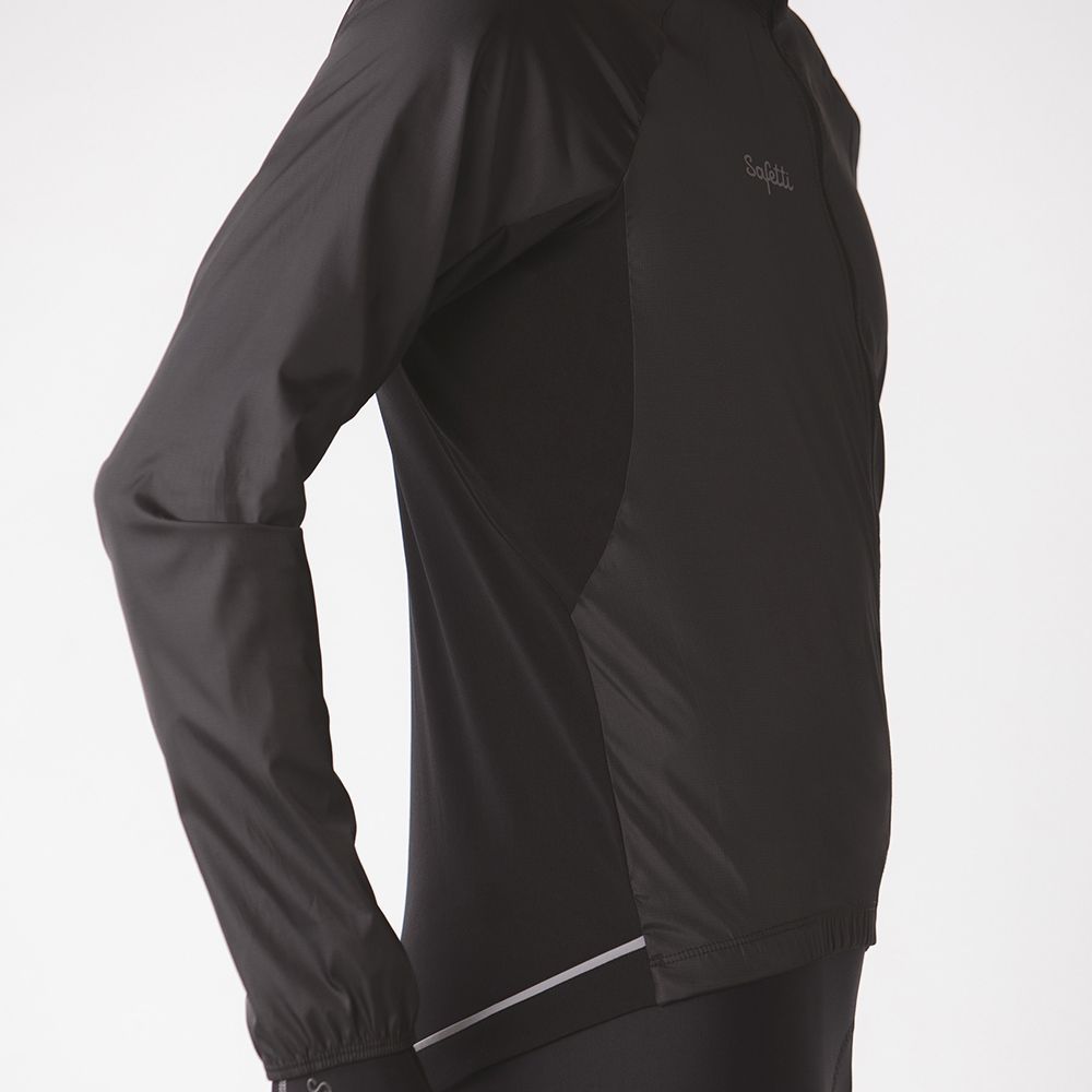 AQUALITE BLACK CYCLING JACKET FOR MEN