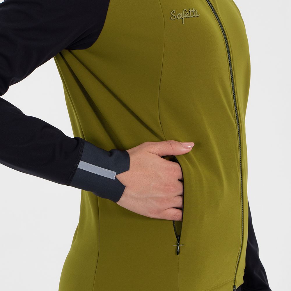 UNISEX THERMALTECH OLIVE CYCLING JACKET