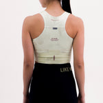 POCKET YELLOW WOMEN'S RUNNING & PADEL CROP TOP