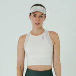 RUNNING/PADEL POCKET IVORY TOP FOR WOMEN