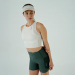 RUNNING/PADEL POCKET IVORY TOP FOR WOMEN