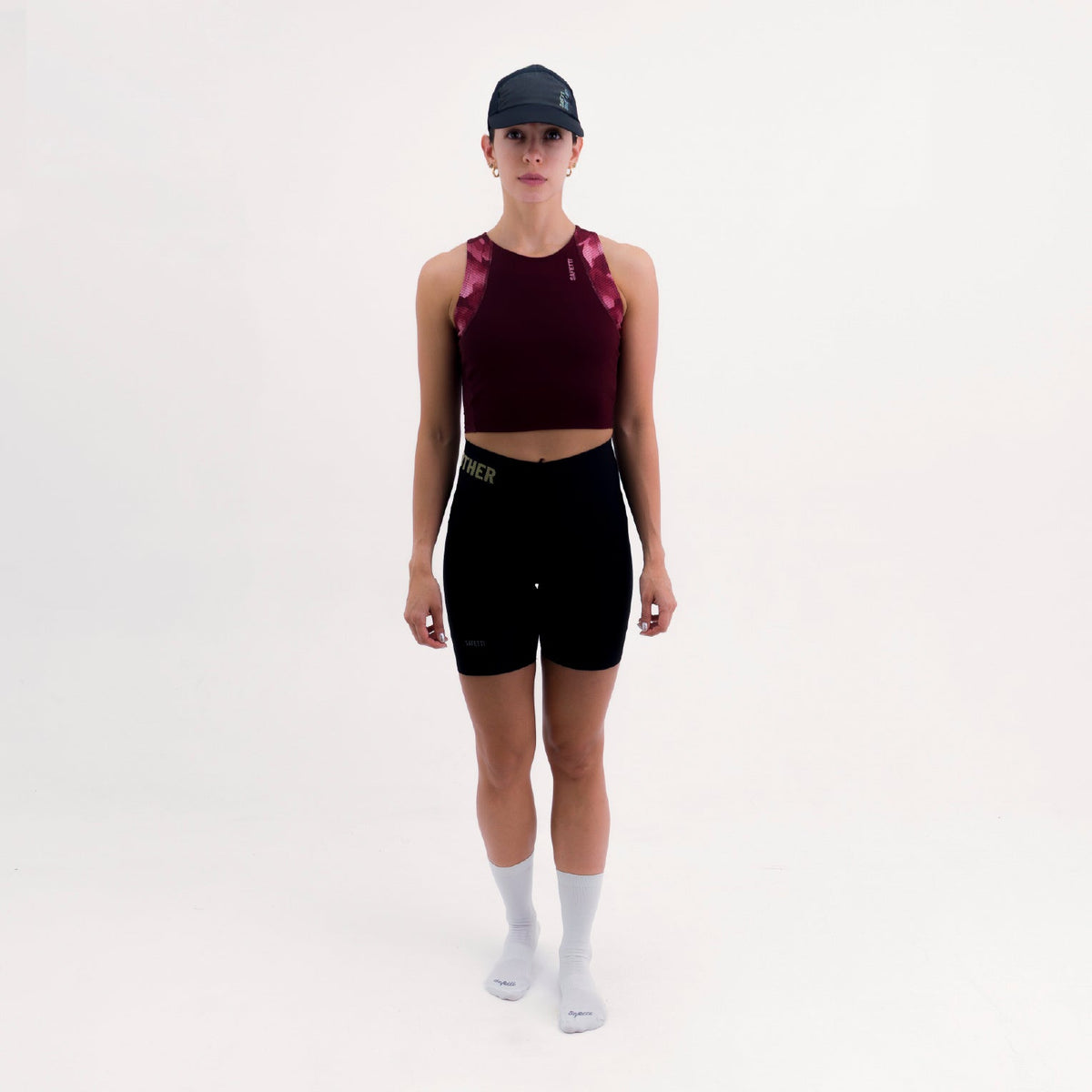 POCKET WINE WOMEN'S RUNNING & PADEL CROP TOP