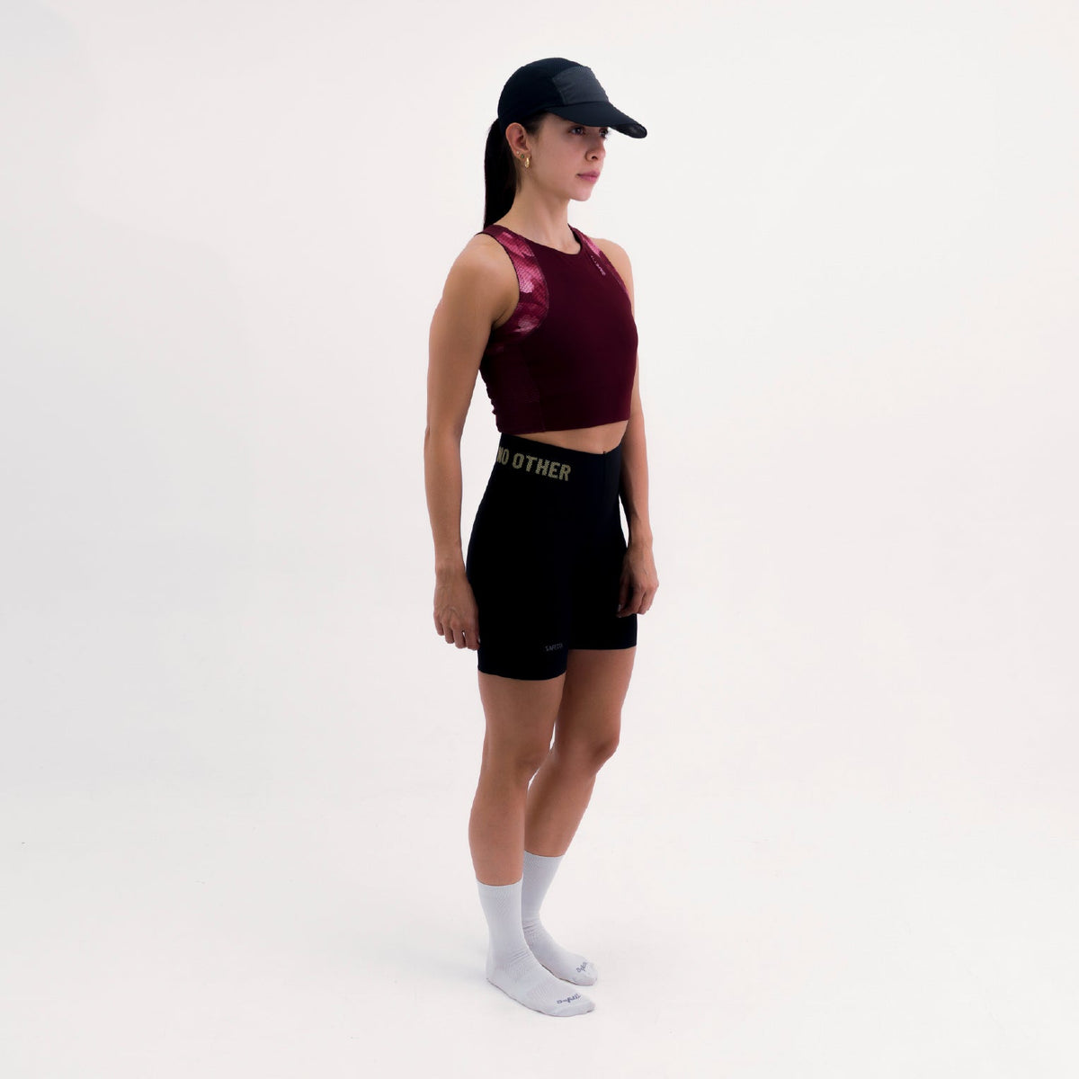 POCKET WINE WOMEN'S RUNNING & PADEL CROP TOP